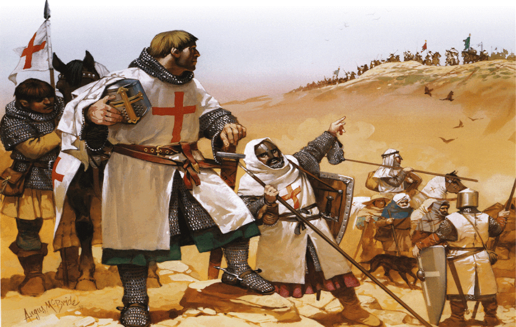 A Depiction Of Crusaders In Cyprus