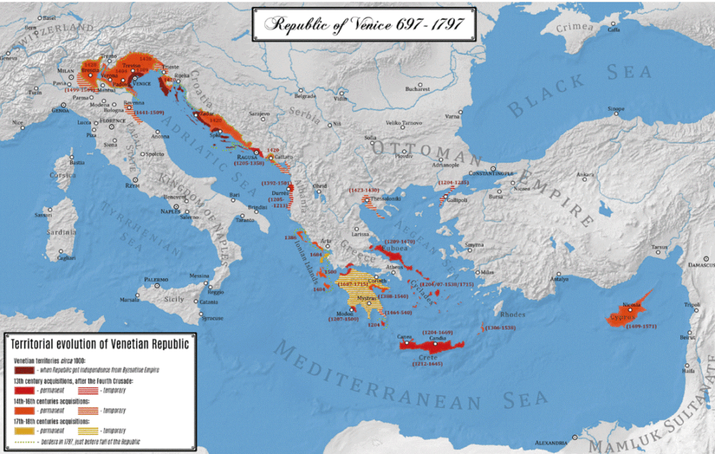 The Venetion Trade Routes In The 16th Century