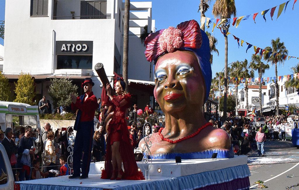 One Of The Floats At The Paphos Carnival