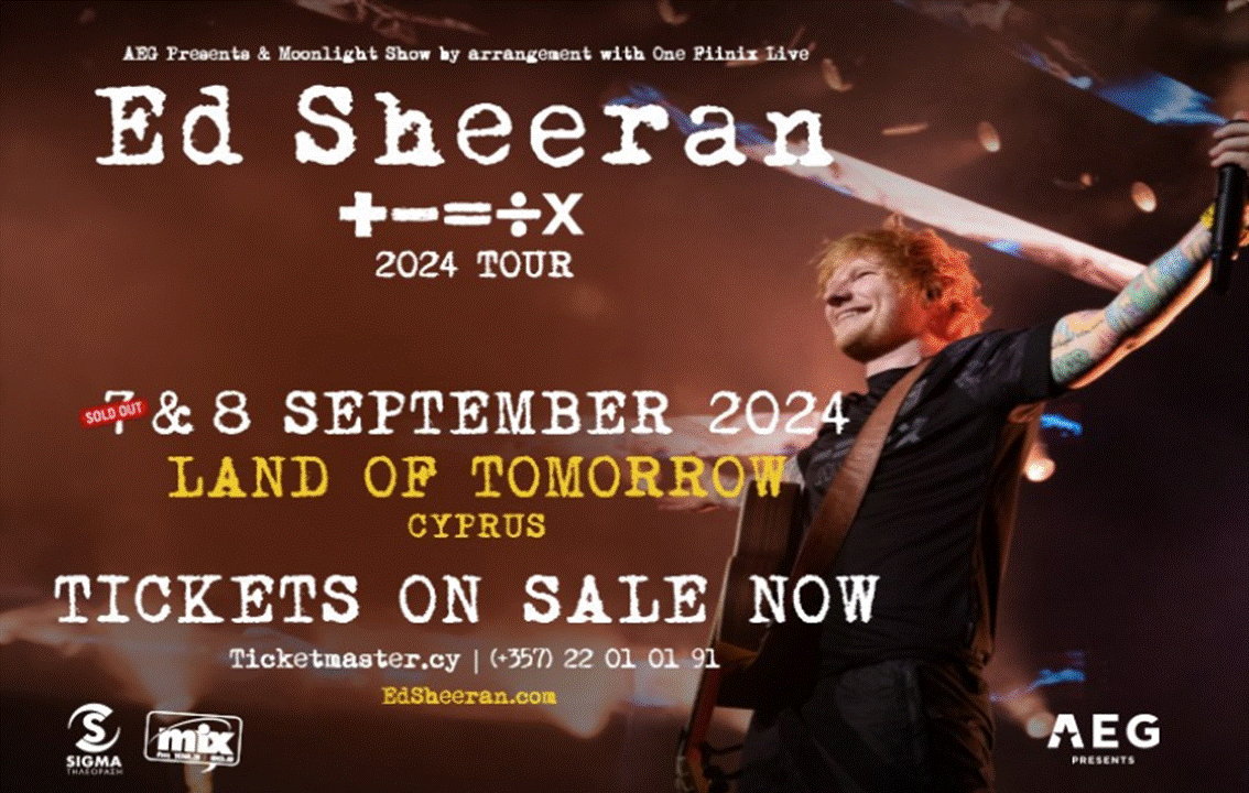 LIMITED TICKETS STILL AVAILABLE FOR ED SHEERAN IN LARNACA 2024 - Cyprus ...