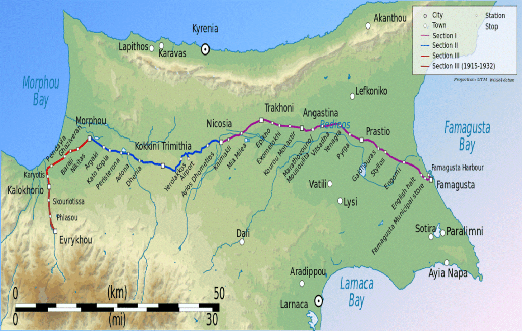 The Cyprus Government Railway Plans & Routes