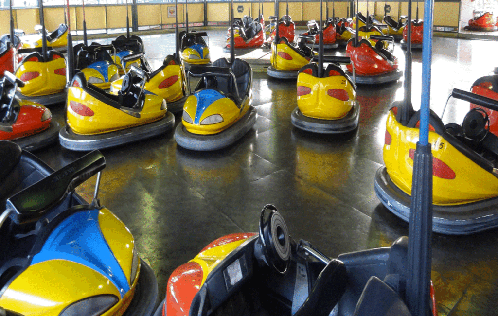 The Adult Bumper Cars At The Parko Paliatso In Ayia Napa