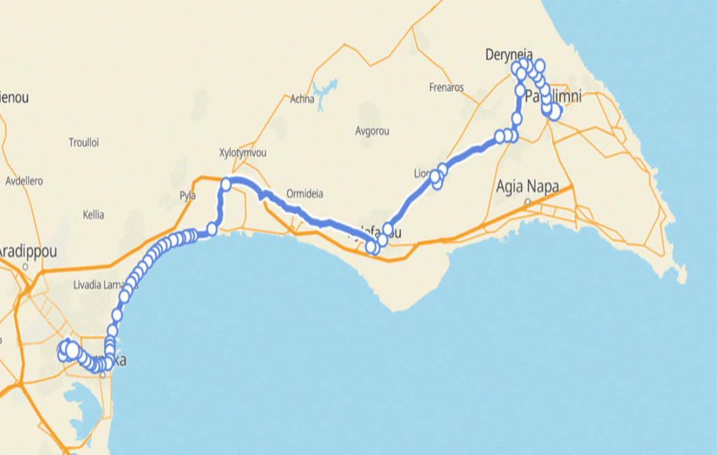 Bus Route From larnaca To Anagennisi Stadium In Deryneia