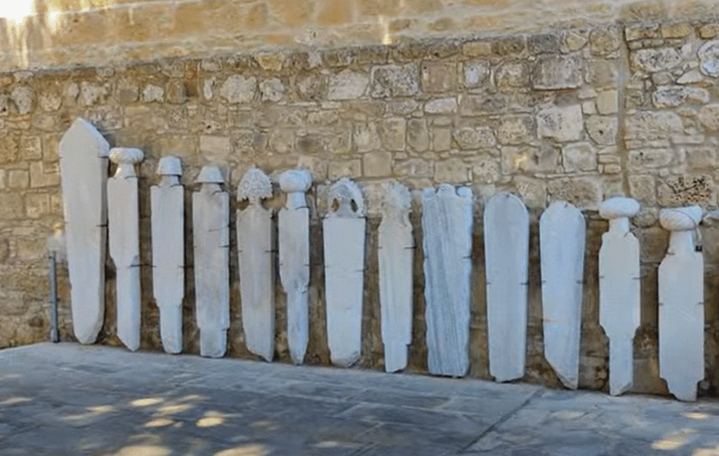 Medieval Tombstones At The Larnaca Fort & Medieval Castle