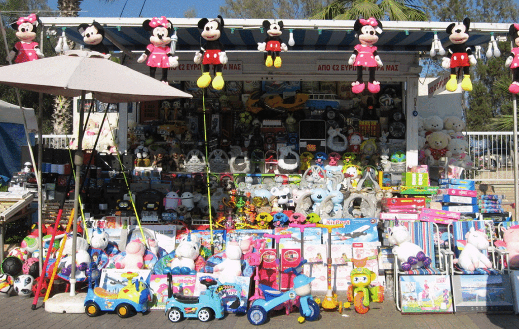 Various Entertaining Stalls At The Kataklysmos Festival In Larnaca