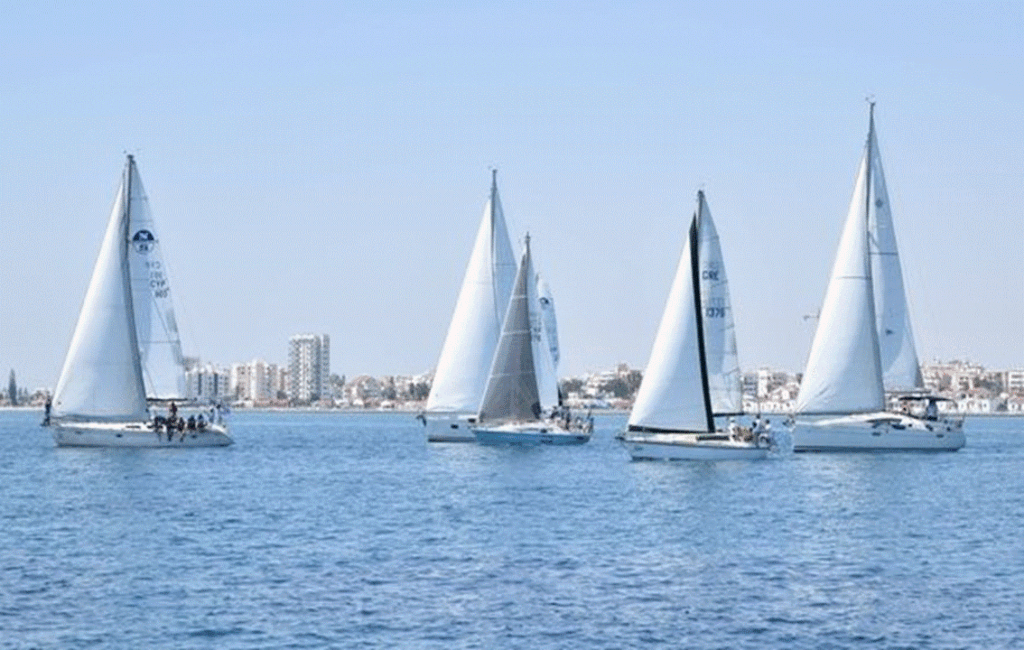 A Sailing Race At The Kataklysmos Festival In Larnaca