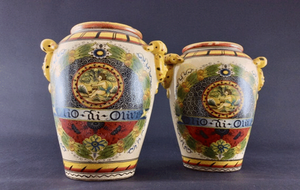 Vintage Venetian Cypriot Olive Oil Urns