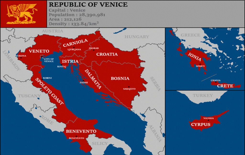 The Republic Of Venice Including Overseas Territories