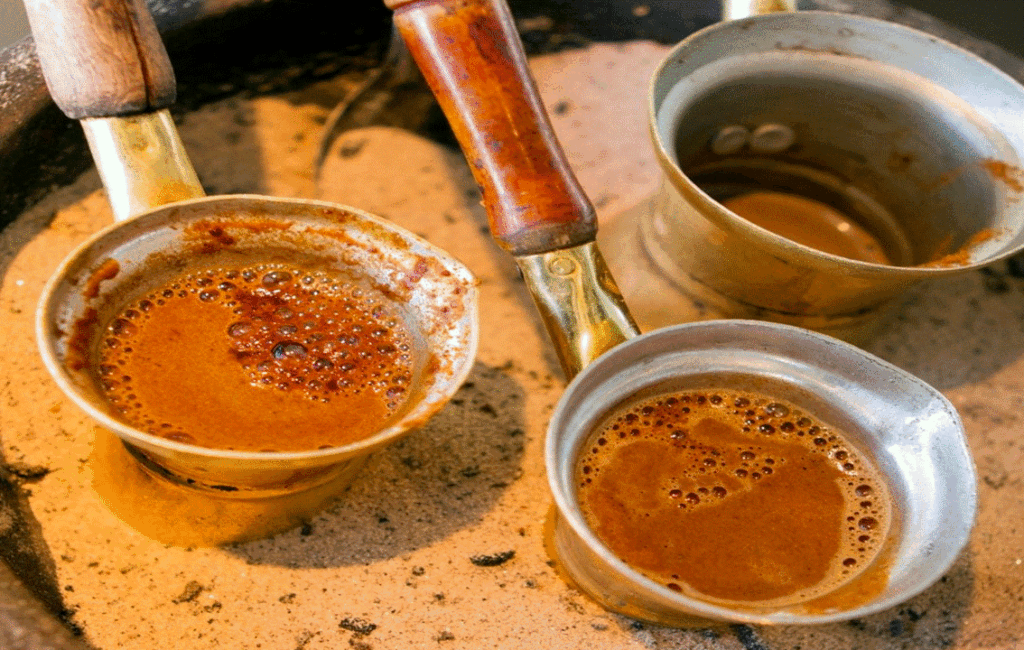 Traditional Cyprus Coffee At The Municipal Market In The Old Town Of Paphos