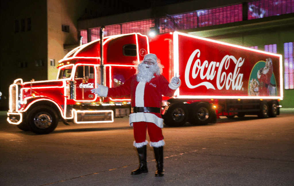 The Santa Coca Cola truck