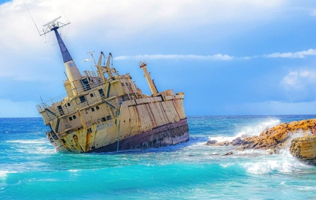 The Edro III Landmark Off Of The Coast Of Paphos Cyprus