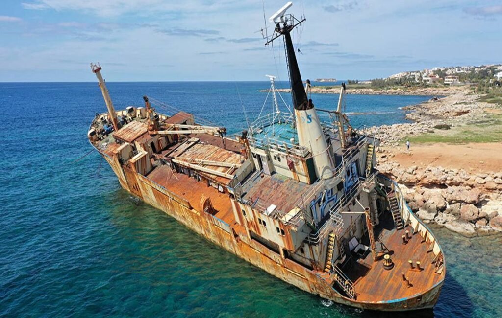 The Edro III Landmark Off Of The Coast Of Paphos Cyprus