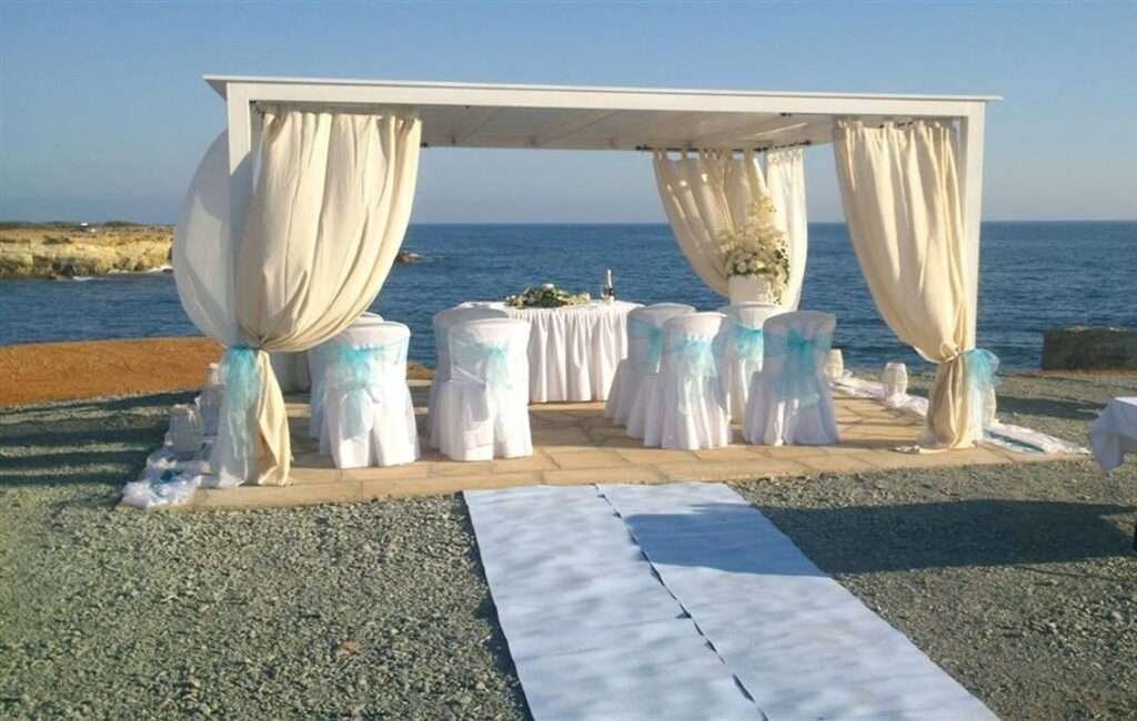 A wedding Ceremony By A Secluded Beach In Cyprus