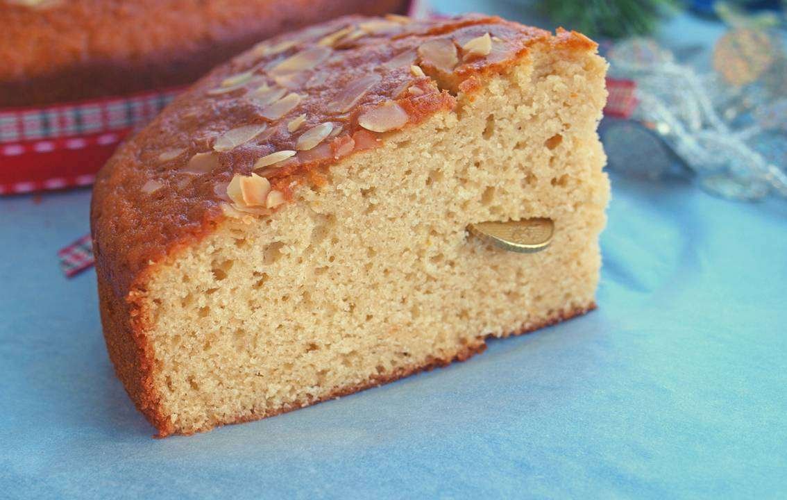 Vasilopita New Year's Eve Cake With A Coin