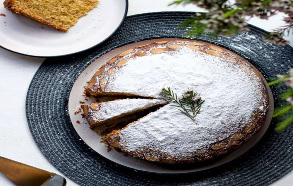 A Typical Vasilopita New Year's Eve Cake With A Coin