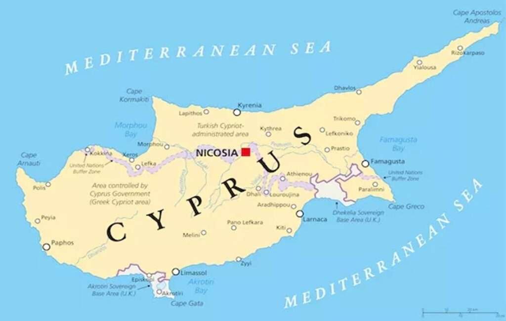 A Map Of Cyprus