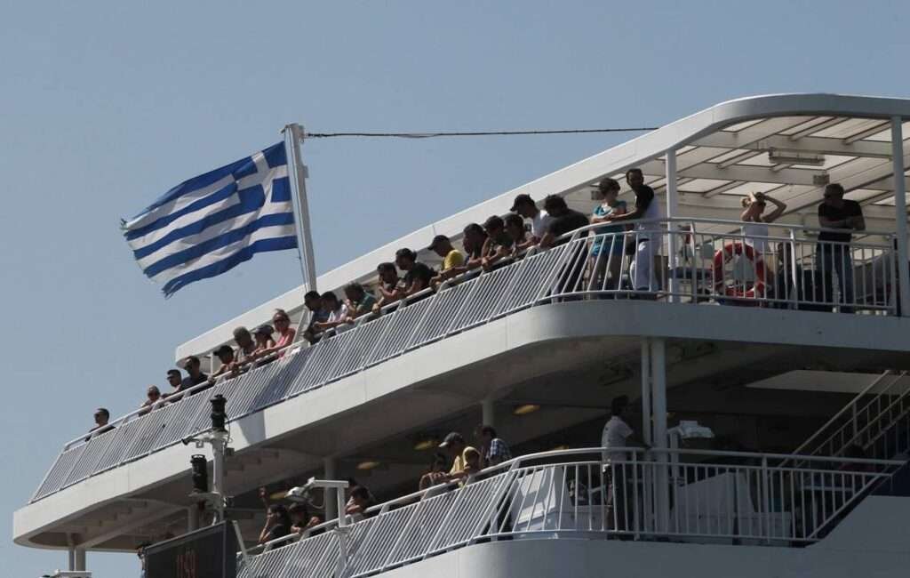 Ferry Passengers Arriving At The Port Of Limassol In Cyprus