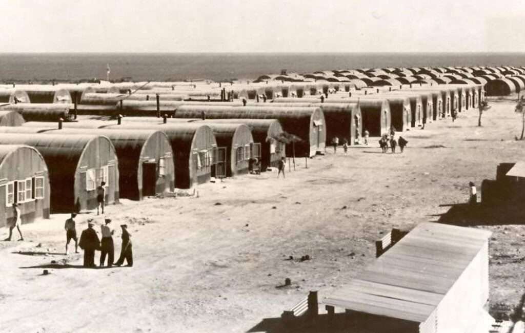 A Cyprus Internment Camp Made Up Of Tents & Tin Huts