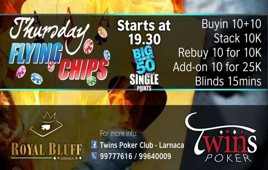 Regular Tournaments At The Twins Poker Club In Larnaca Cyprus