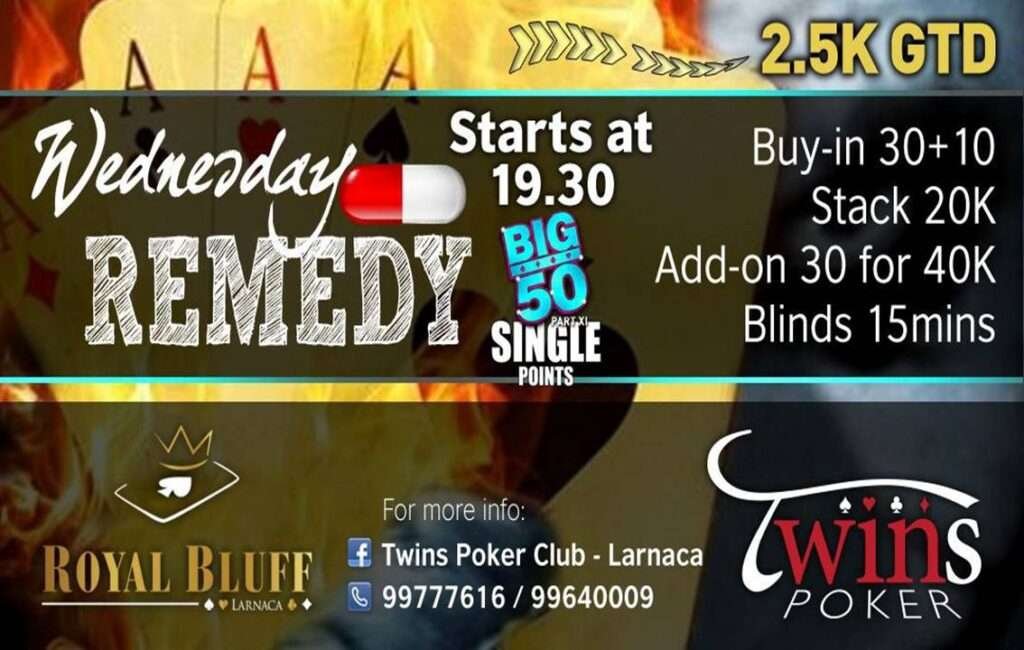 Cash & Tournament Poker At Twins In Larnaca Cyprus