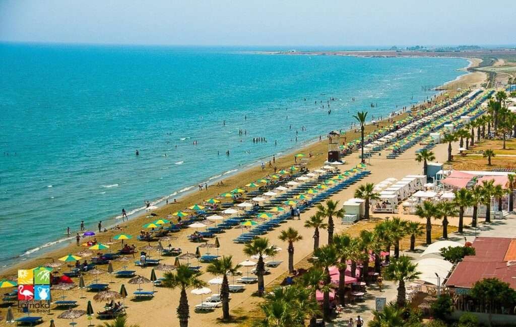 The Blue Flag Mackenzie Beach In Larnaca, Cyprus
