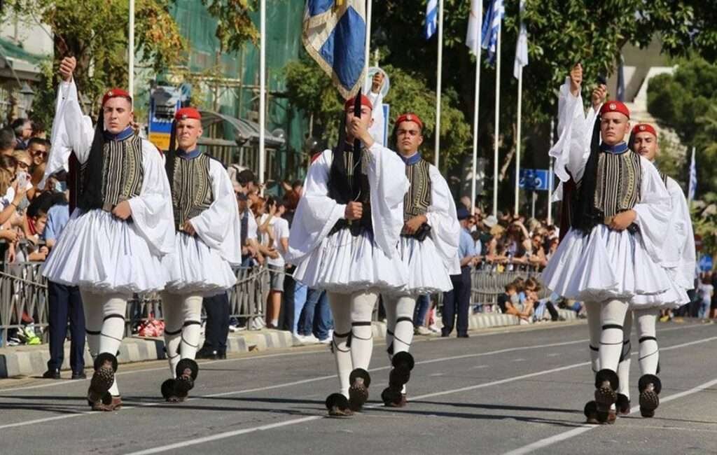 A Display Of Traditional Greek Dress On October 1st