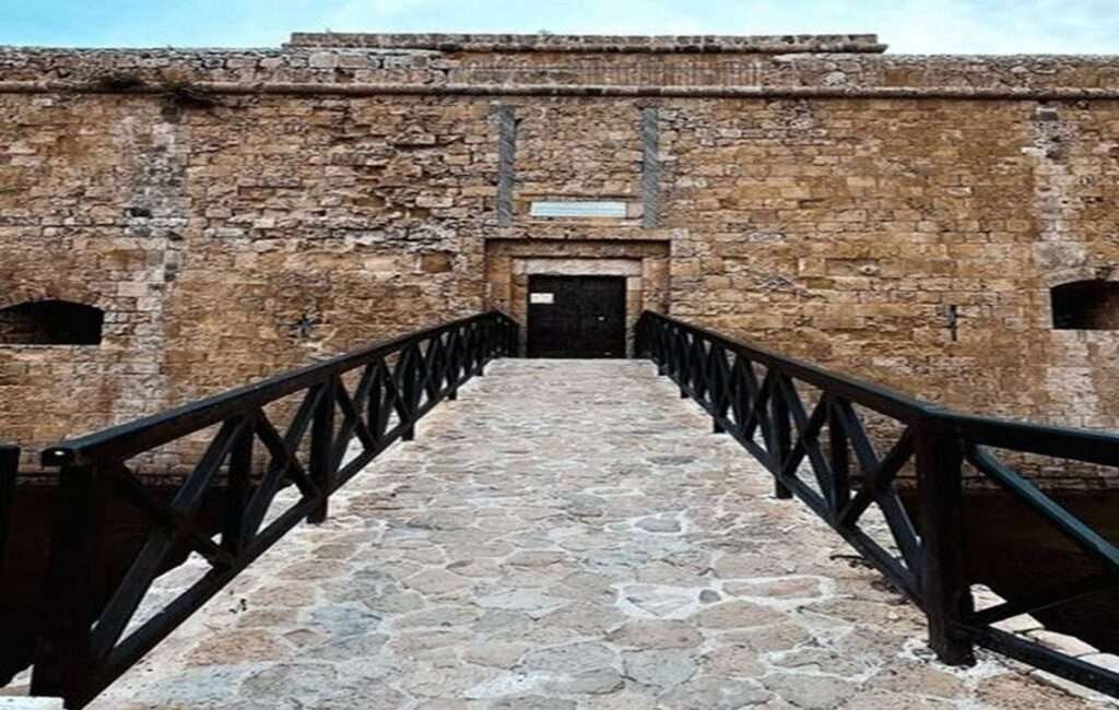 The Stone Bridge That Links The Paphos Castle To The Mainland