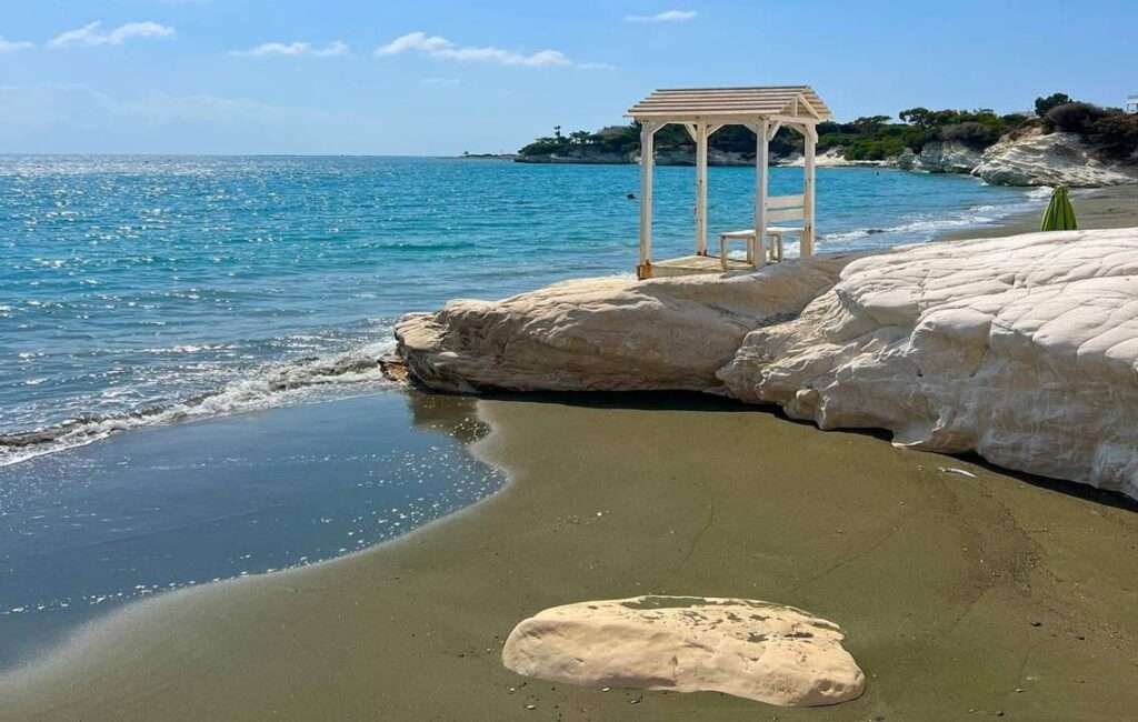 The Famous White Rocks At Govvernor's Beach In Cyprus
