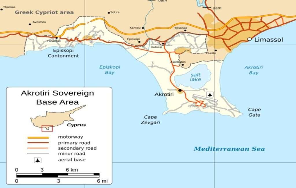 The Akrotiri British Base Area In Cyprus