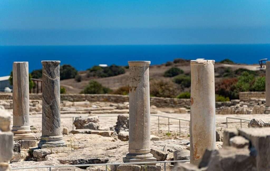 The Doric Columns Of Amathus In Cyprus